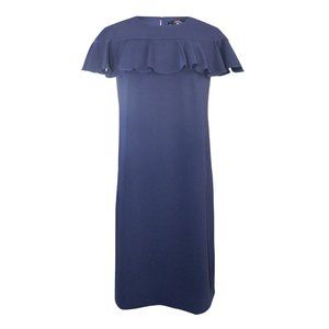 Trina Turk NWT Navy Charleston Ruffle Front Dress Size 2